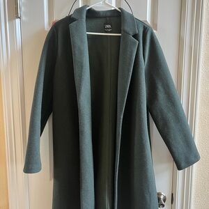 Zara Forest Green Overcoat